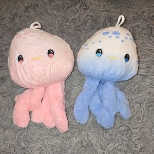 Cute Pink and Blue Jellyfish Plush Toys 10in Plushes
